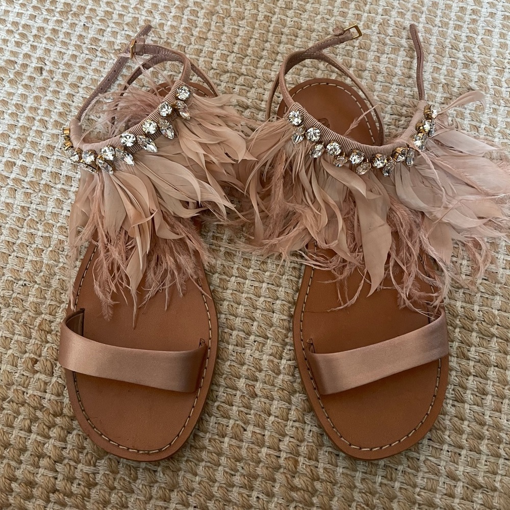 Miu Miu feather sandals